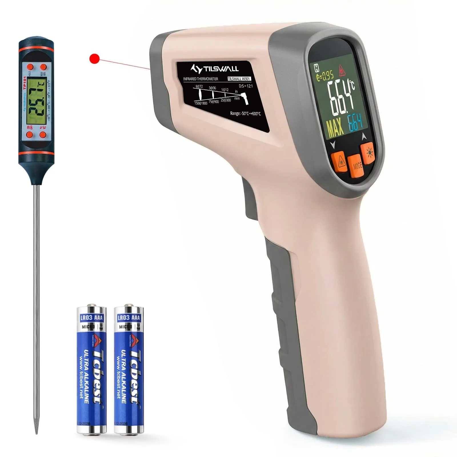 Termómetro Infrarrojos Tilswall con Sonda: Medición Precisa de Temperatura