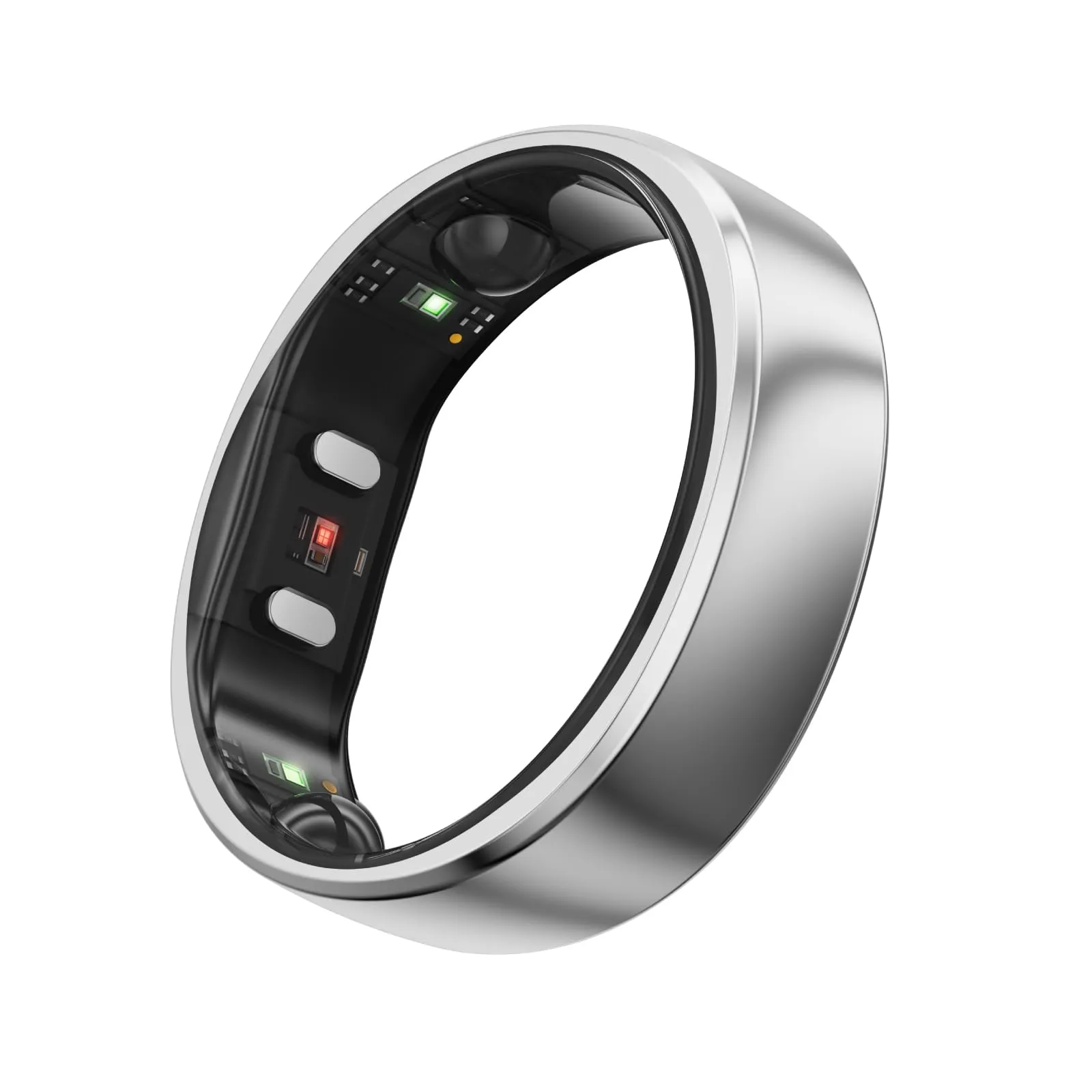 RingConn Gen 2 Smart Ring Plateado Talla 13 | Monitor Salud Sueño Estrés FC y Salud Femenina