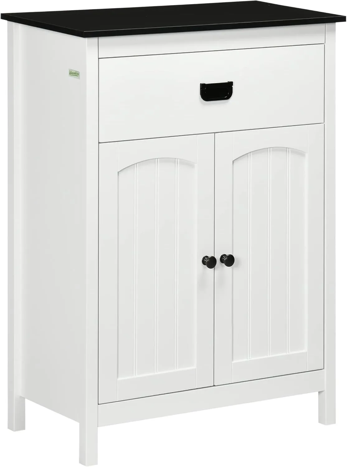 Armario Auxiliar Baño Kleankin: 1 Cajón, 2 Puertas, Estante Ajustable (60x30x80 cm, Blanco)
