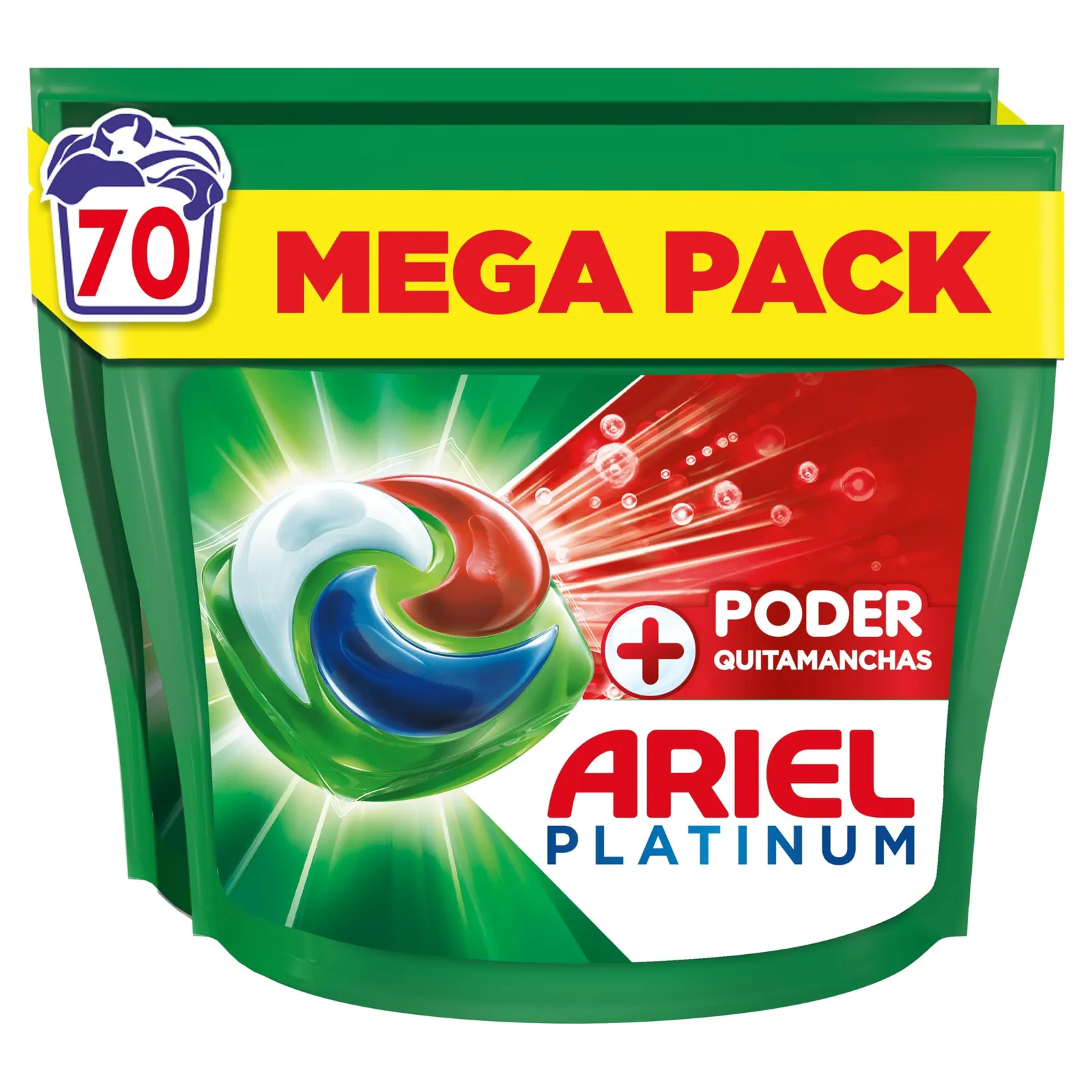 Ariel Platinum Pods: Detergente Quitamanchas, 70 Lavados