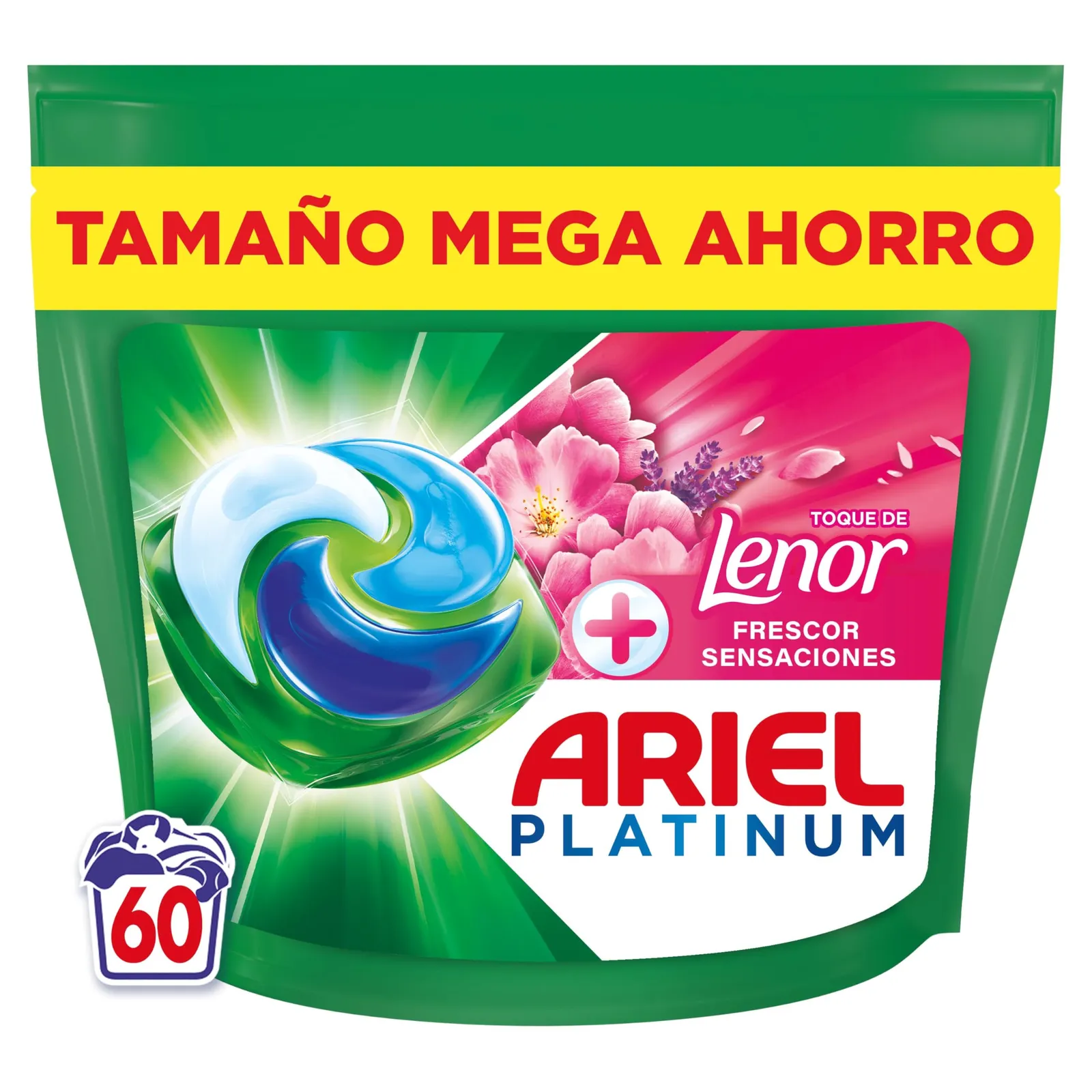 Ariel PODs Platinum Frescor Sensaciones Cápsulas Detergente Líquido - 60 Lavados