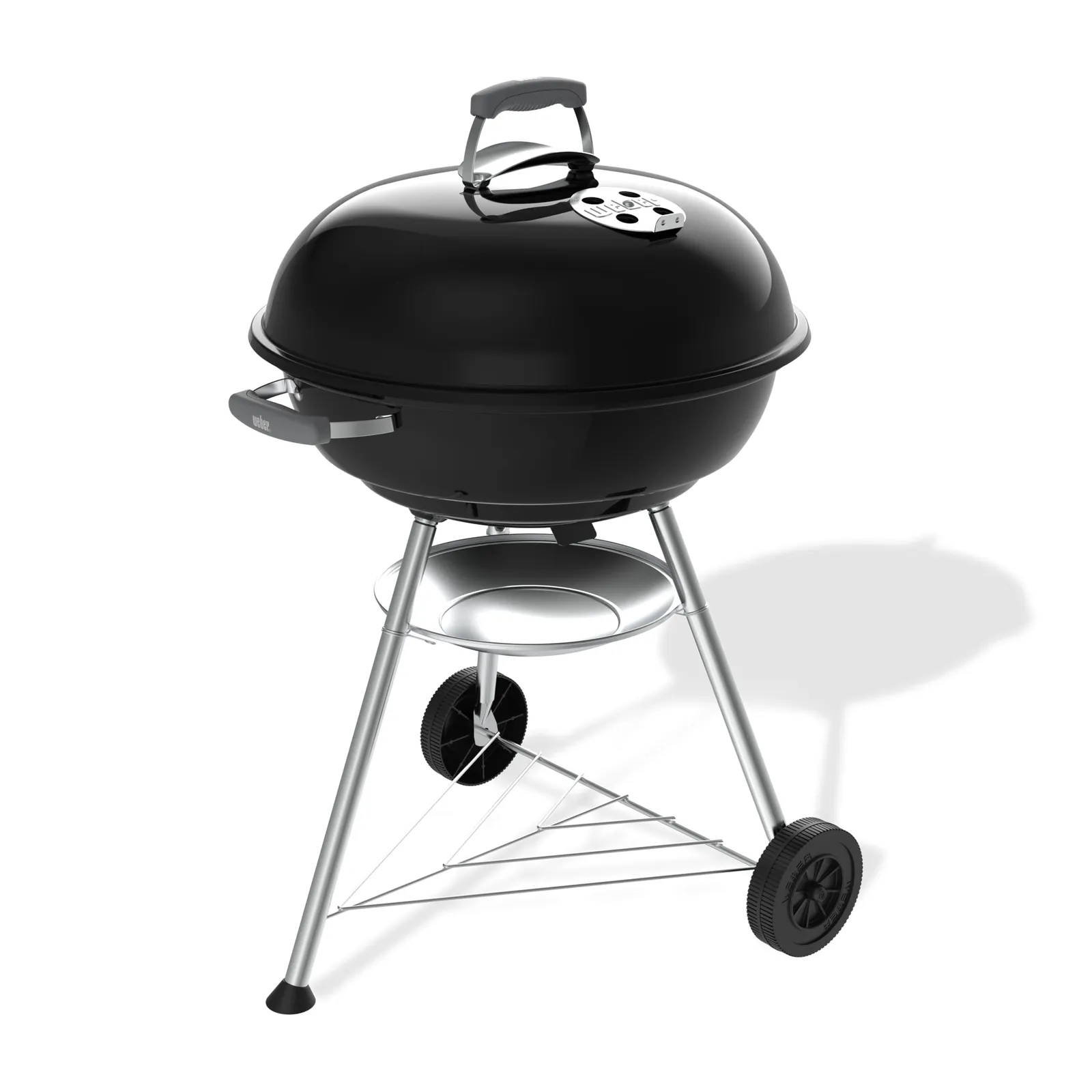 Parrilla Carbón Weber Compact Kettle 57 cm Negra (2026) con Soporte Ruedas
