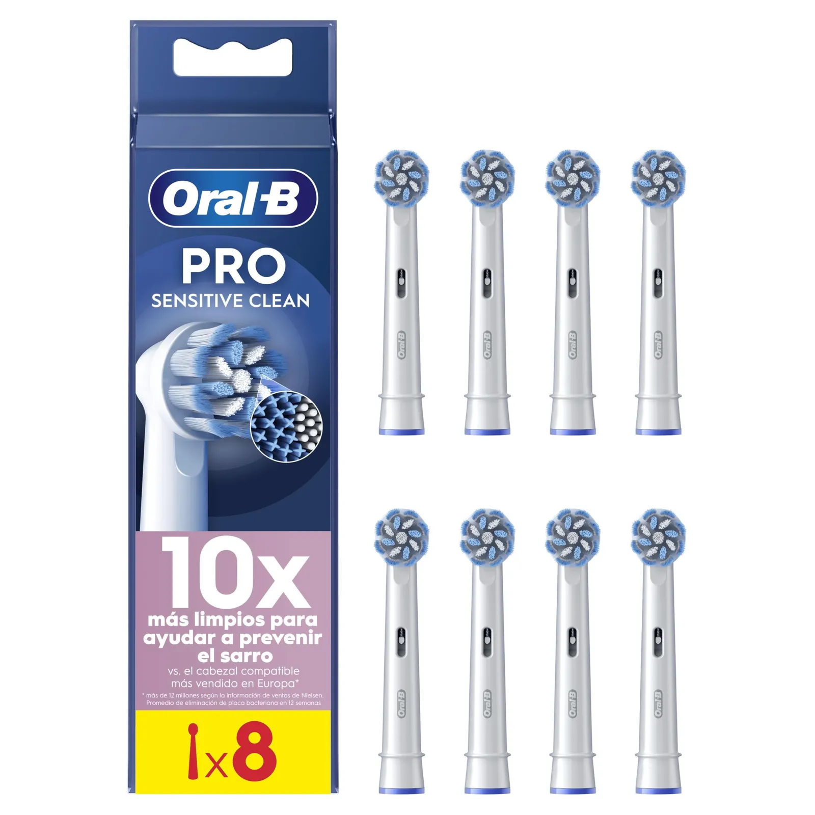 Pack 8 Cabezales Oral-B Pro Sensitive Clean