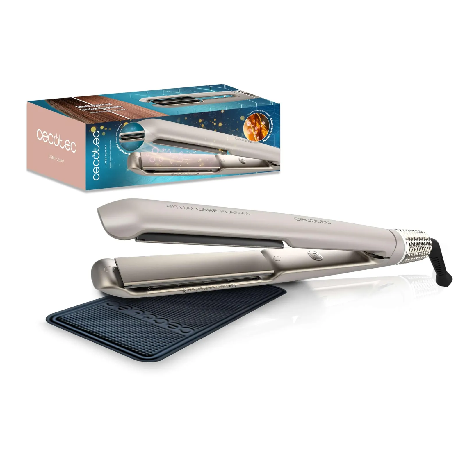 Plancha de Pelo Cecotec Lisse Plasma Elite - Alisado y Brillo