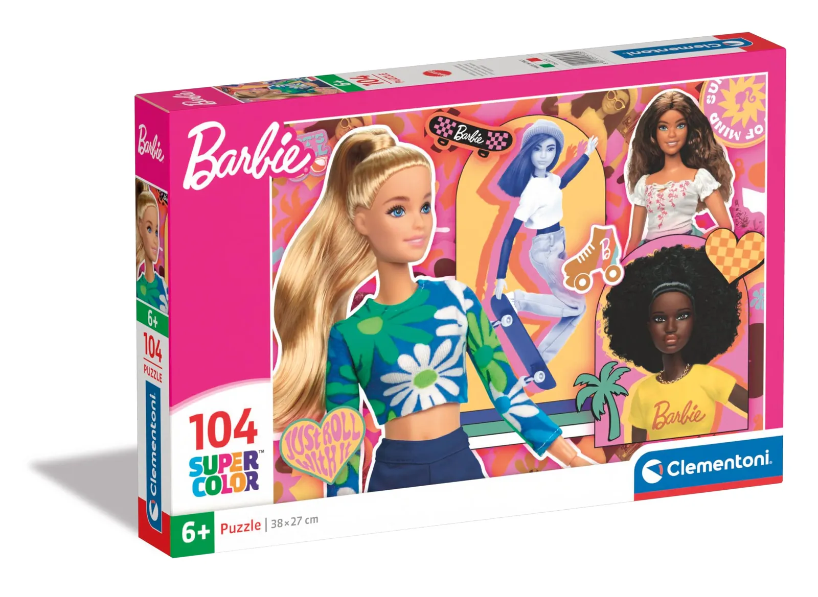 Puzzle Barbie SuperColorx Clementoni 104 Piezas