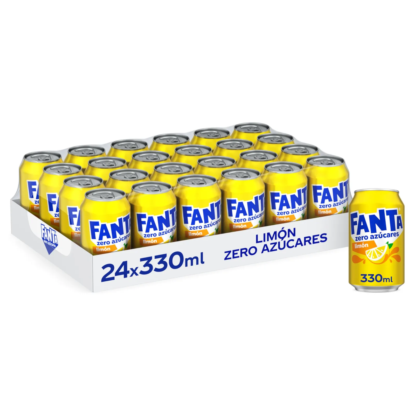 Pack 24 latas Fanta Limón Zero Azúcar 330ml