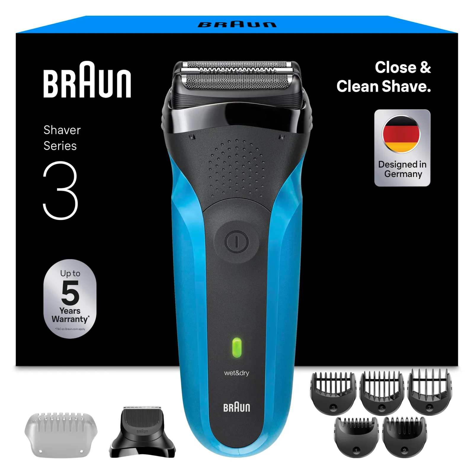 Afeitadora Eléctrica Braun Series 3 310BT con Recortadora