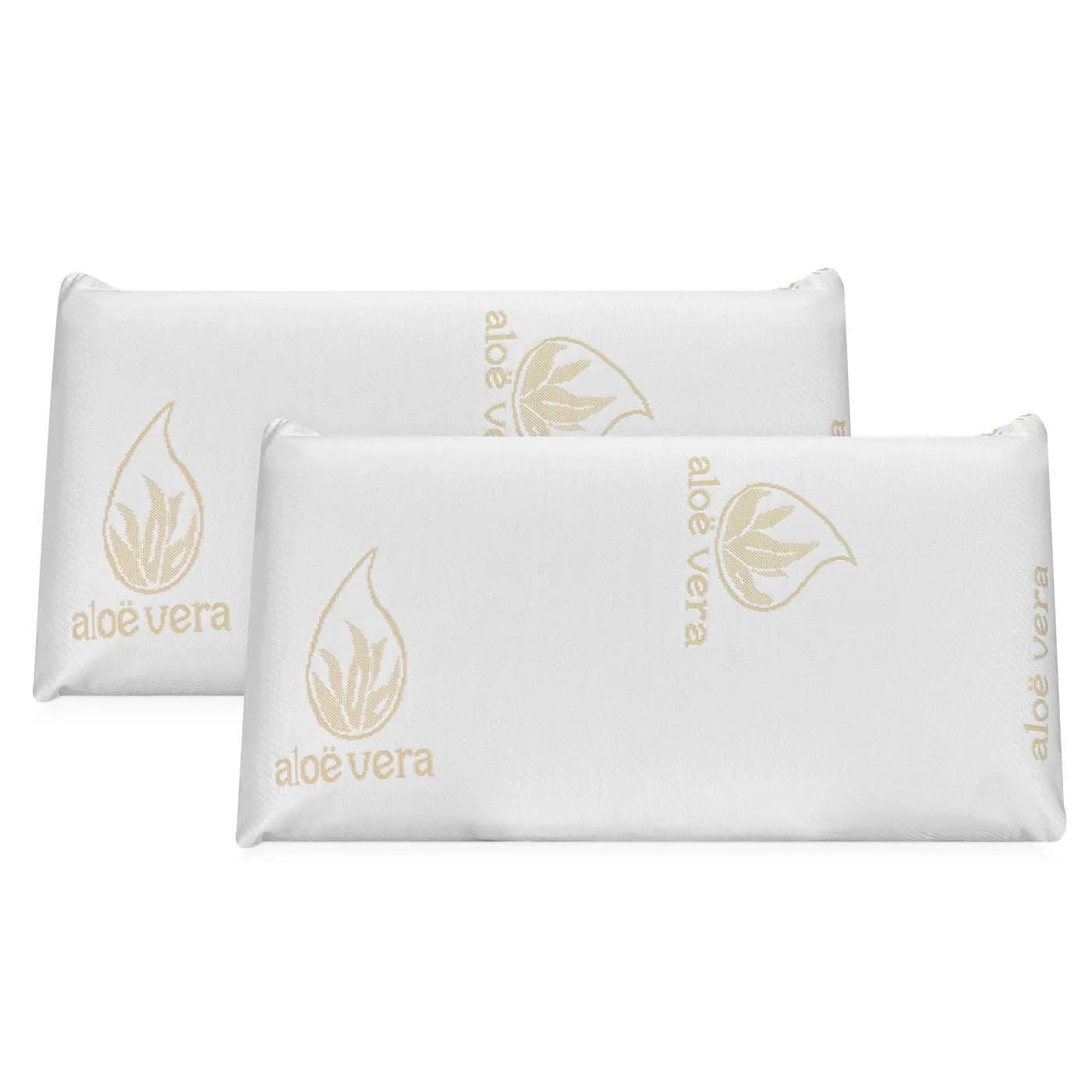 Pack 2 Almohadas Viscoelásticas DORMITEX Aloe Vera | Confort Antiestrés 90x40 cm
