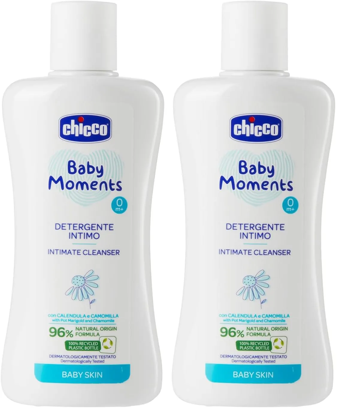Pack 2x Chicco Baby Moments Detergente Íntimo 200ml