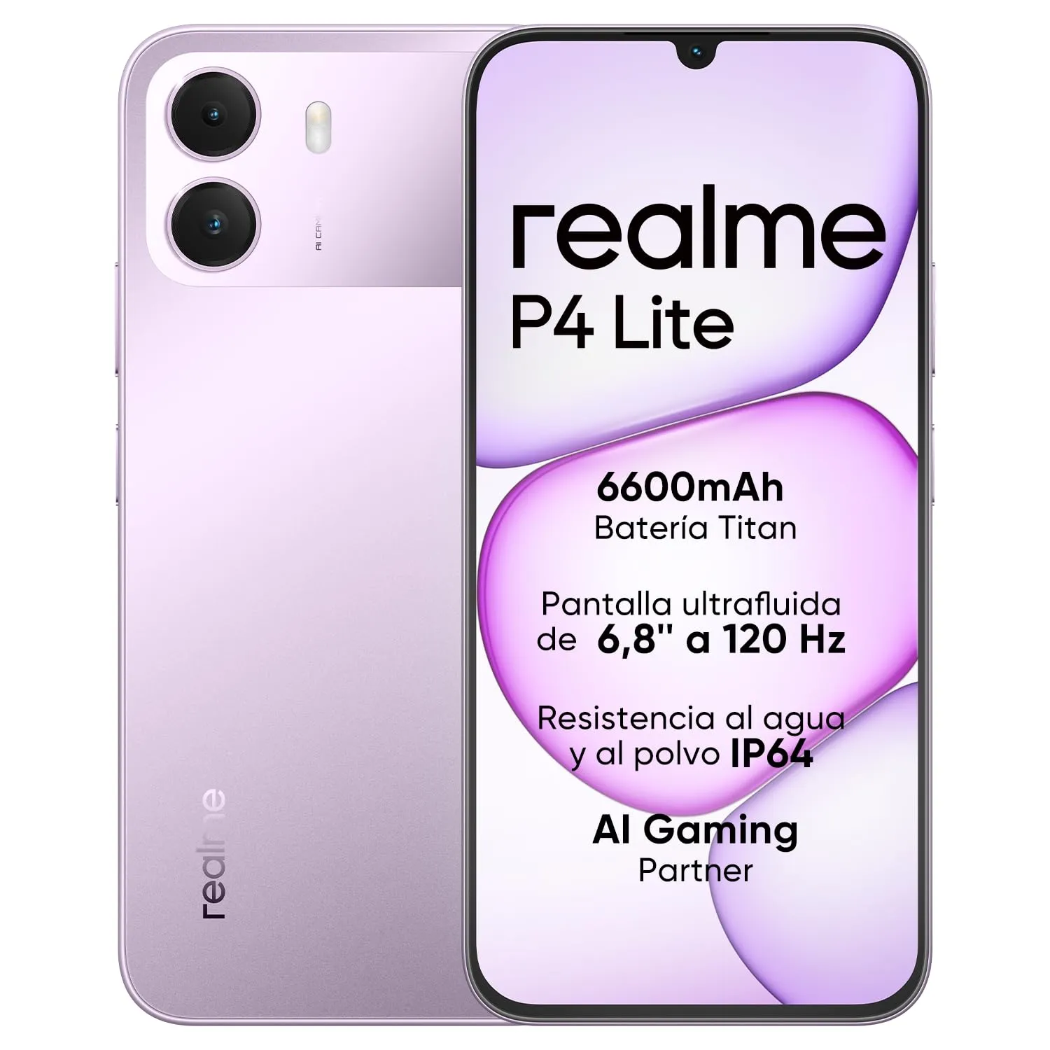 Smartphone realme P4 Lite 4G: 4GB RAM, 256GB Almacenamiento, Pantalla 120Hz