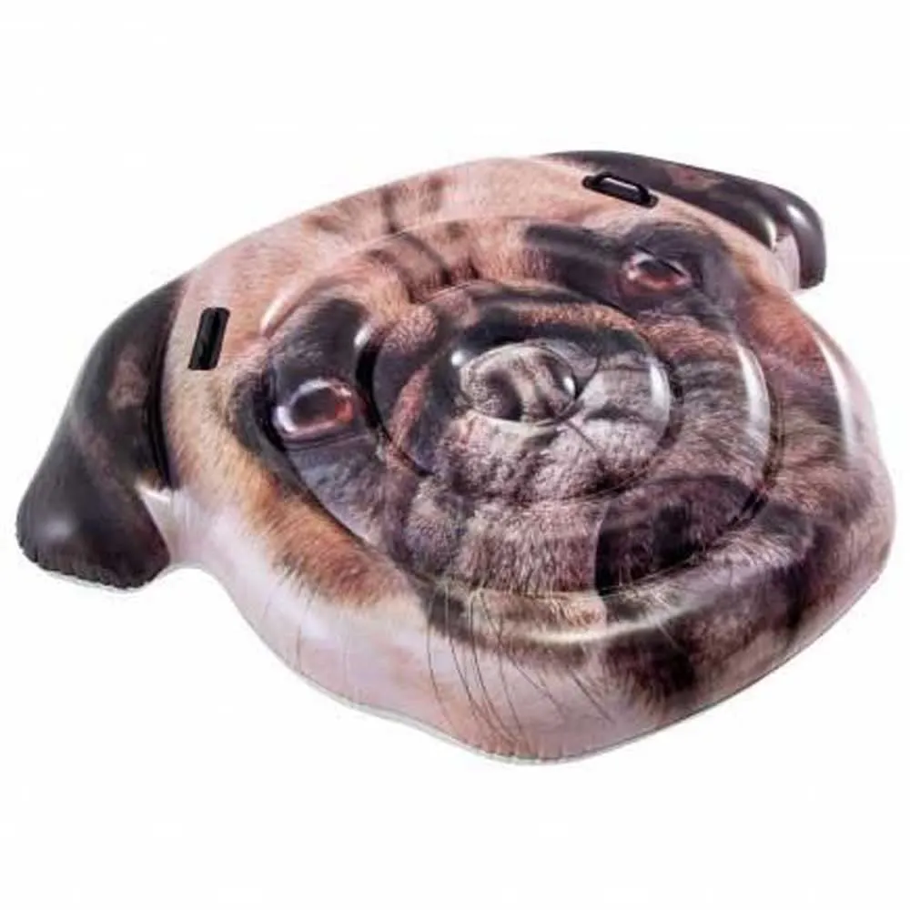 Colchoneta hinchable Intex Pug Hiperrealista con Asas