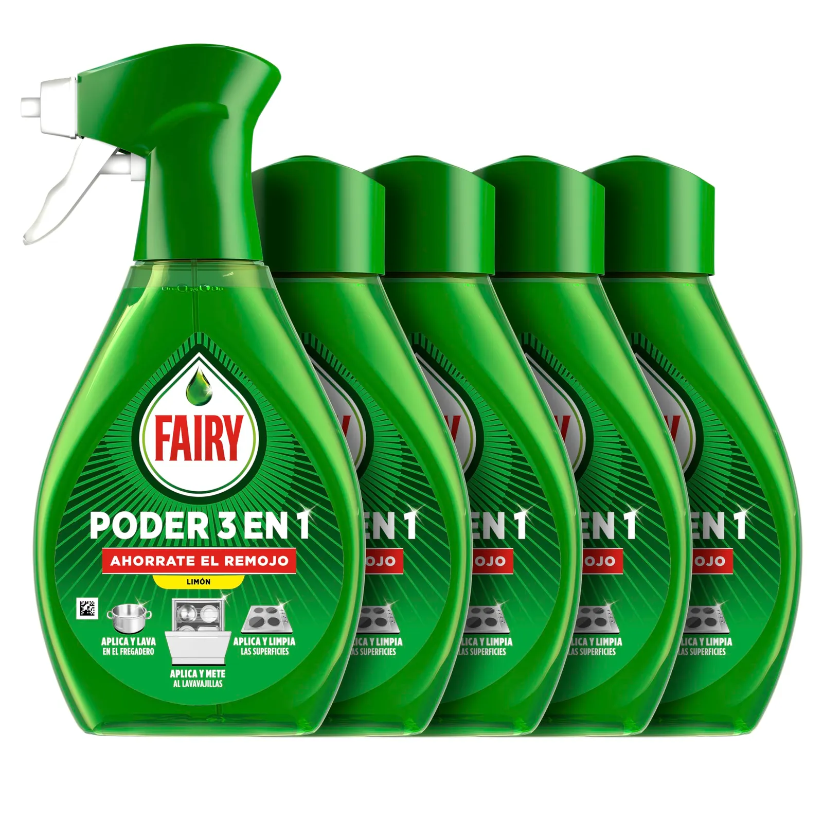 Pack Fairy Limón: Detergente 1L + 3 Recargas 500ml