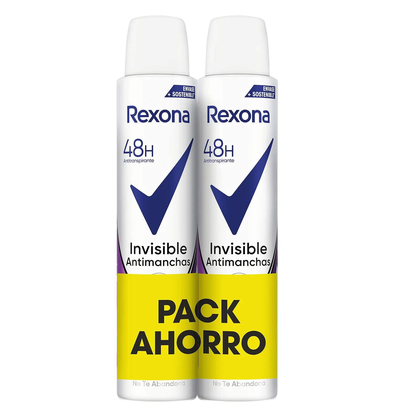Pack 2x Rexona Invisible Desodorante Antitranspirante 200ml Antimanchas