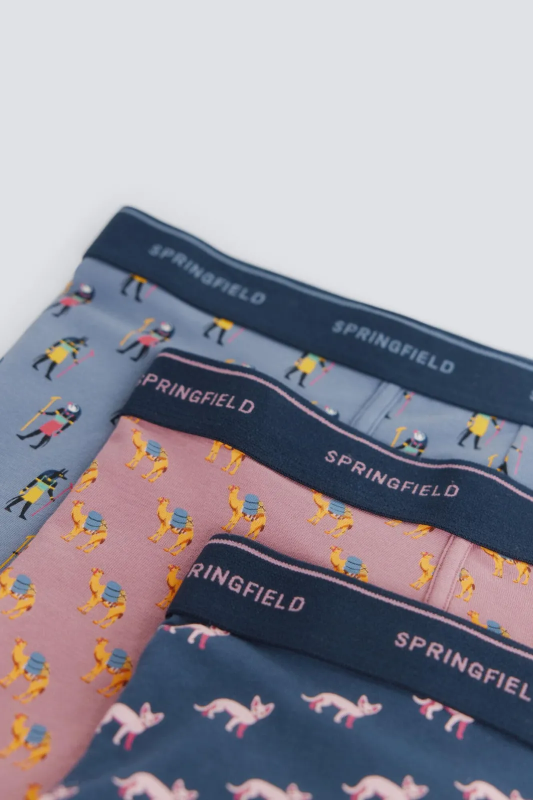 3x Boxers Springfield Hombre Egypt Algodón Elastano