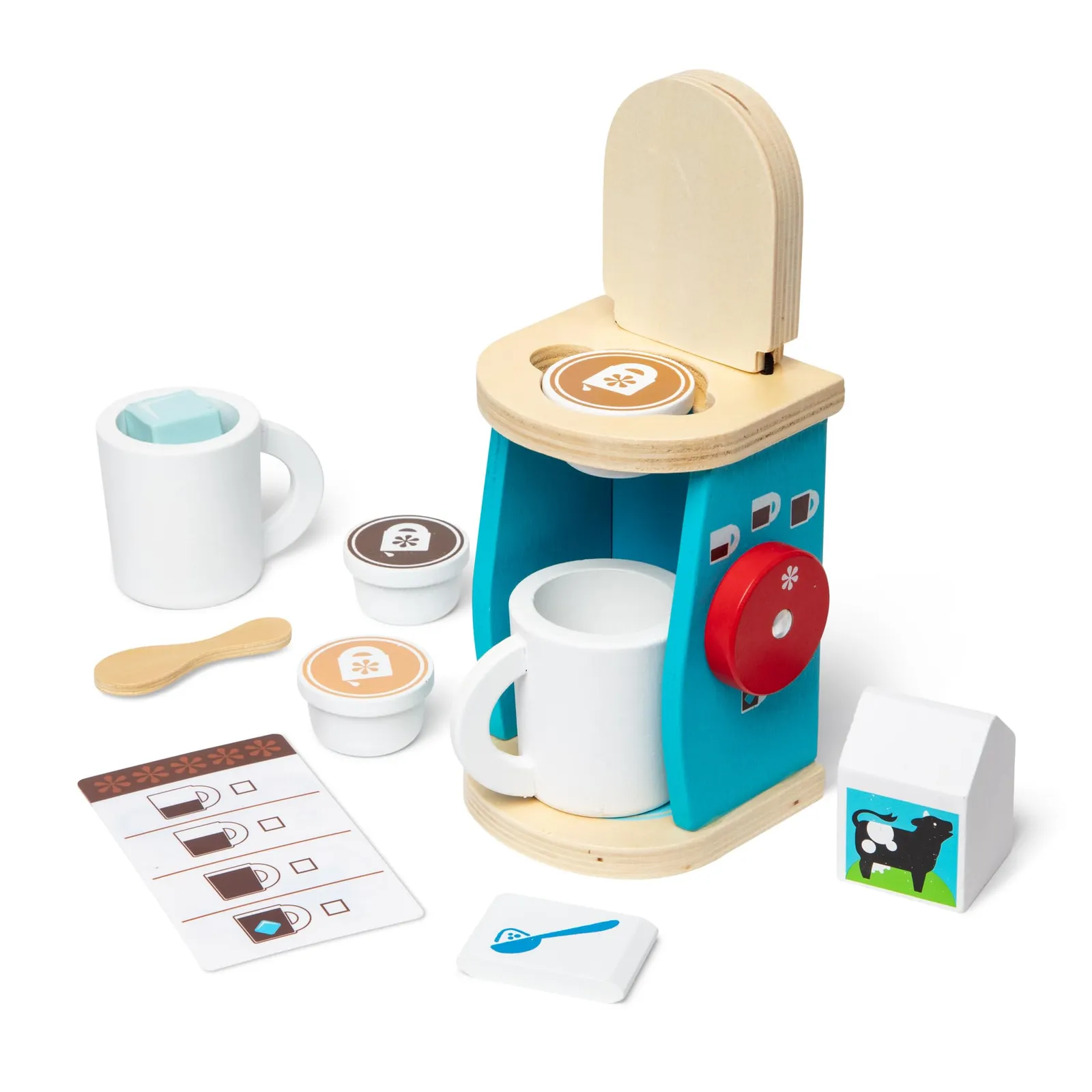 Melissa & Doug Juego Cafetera Madera para Niños