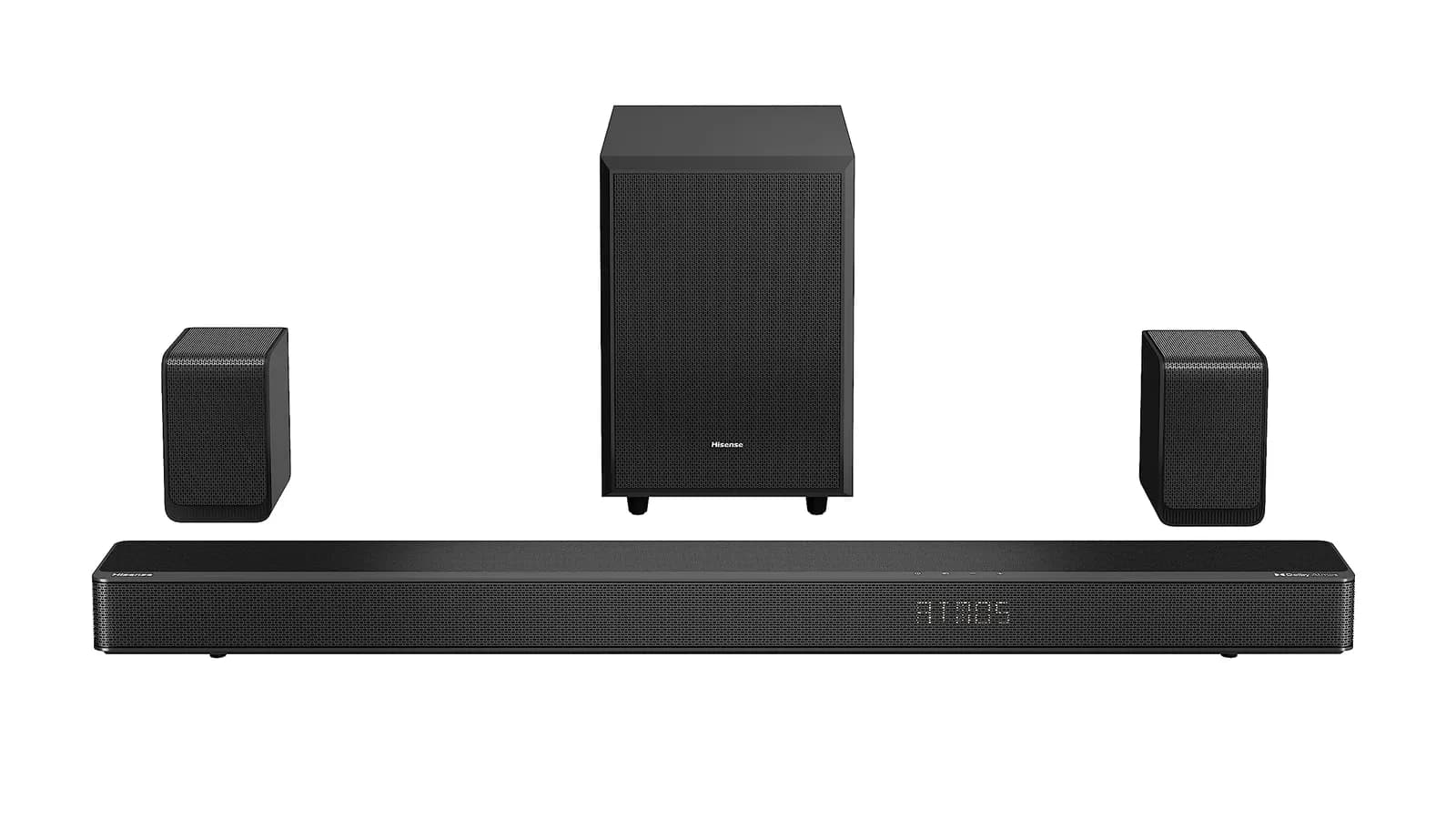 Barra de Sonido Hisense AX5125H 5.1.2, 500W, Dolby Atmos, Subwoofer y Traseros Inalámbricos