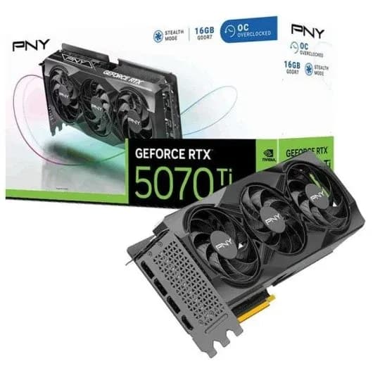 Tarjeta Gráfica PNY GeForce RTX 5070 Ti OC Triple Fan 16GB GDDR7