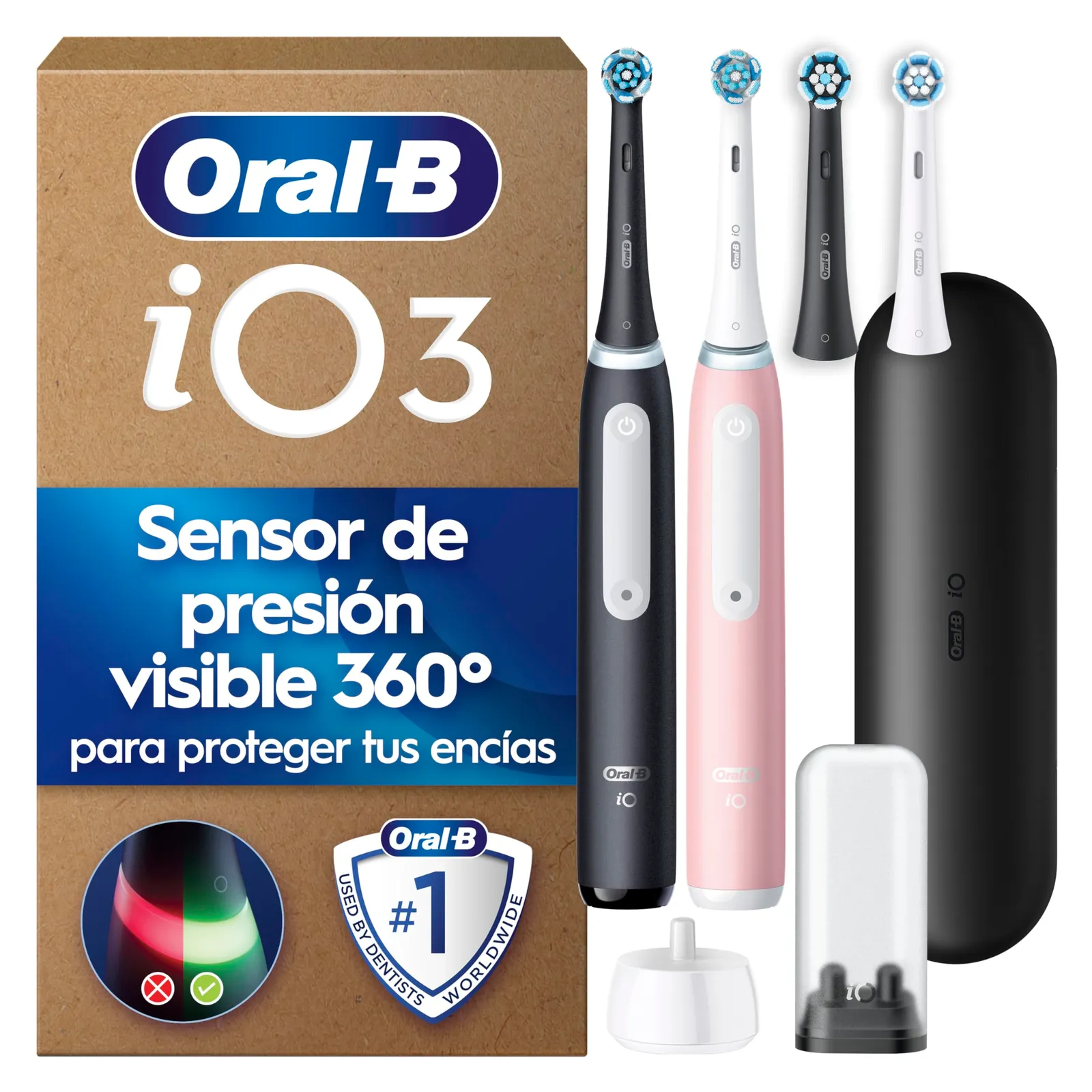 Pack 2x Cepillos Eléctricos Oral-B iO 3 con Accesorios