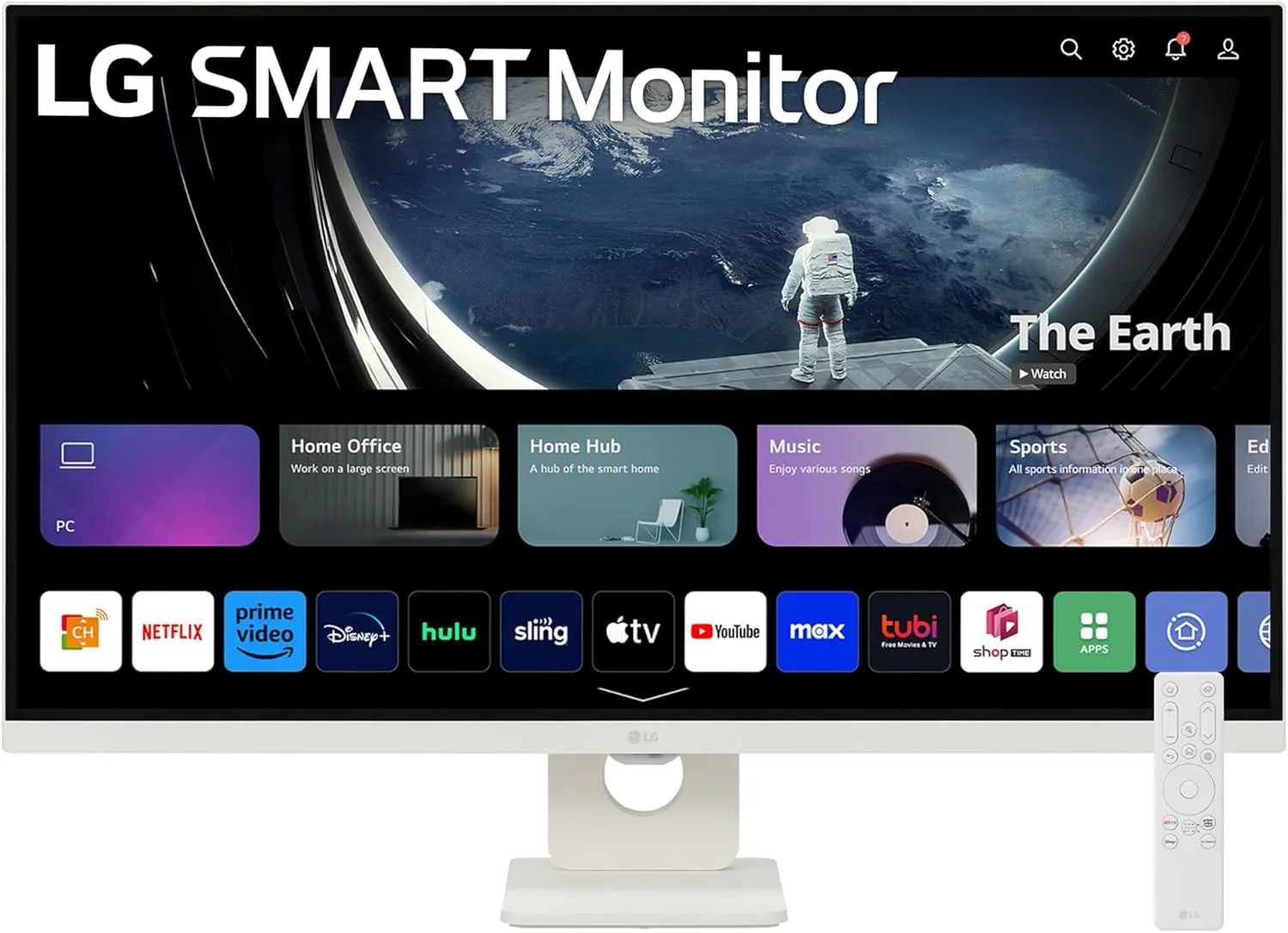 Monitor LG 32" Smart TV 4K UHD VA 60Hz HDR DCI-P3 90% USB-C Blanco