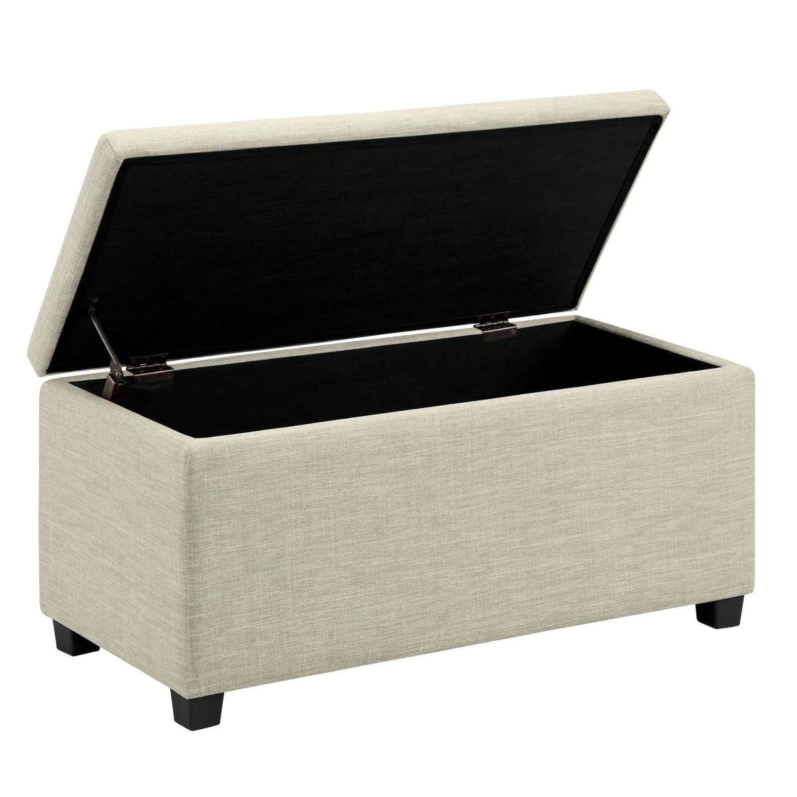Banco otomana Amazon Basics con almacenaje, 90 cm
