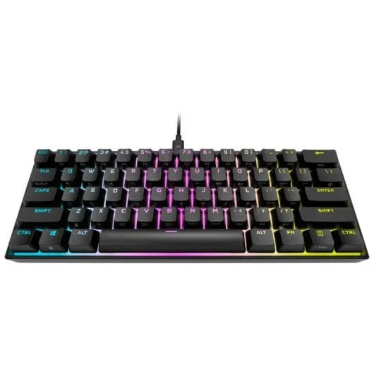 Teclado Mecánico Gaming Corsair K65 Mini, 61 Teclas, Cherry MX Red, RGB
