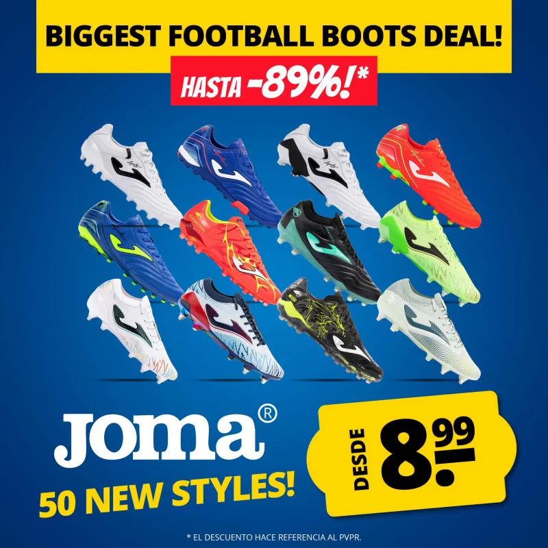 Botas de fútbol Joma desde 8,99€