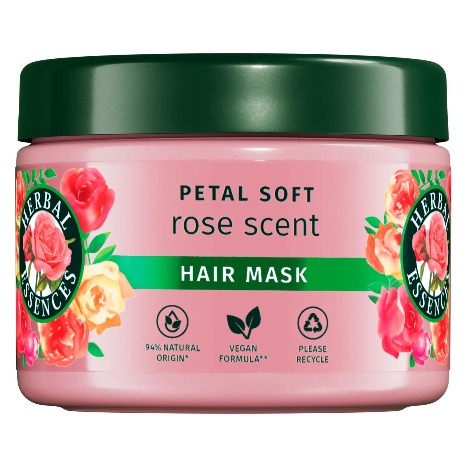 Pack 3 Mascarillas Herbal Essences Suavidad Aroma Rosas 500ml