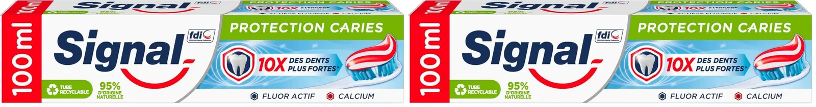 Pack 2x100ml Pasta Dientes Signal Protección Anticaries
