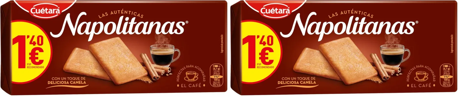 Paquetes de Galletas Napolitanas Cuétara 213g (2 uds.)