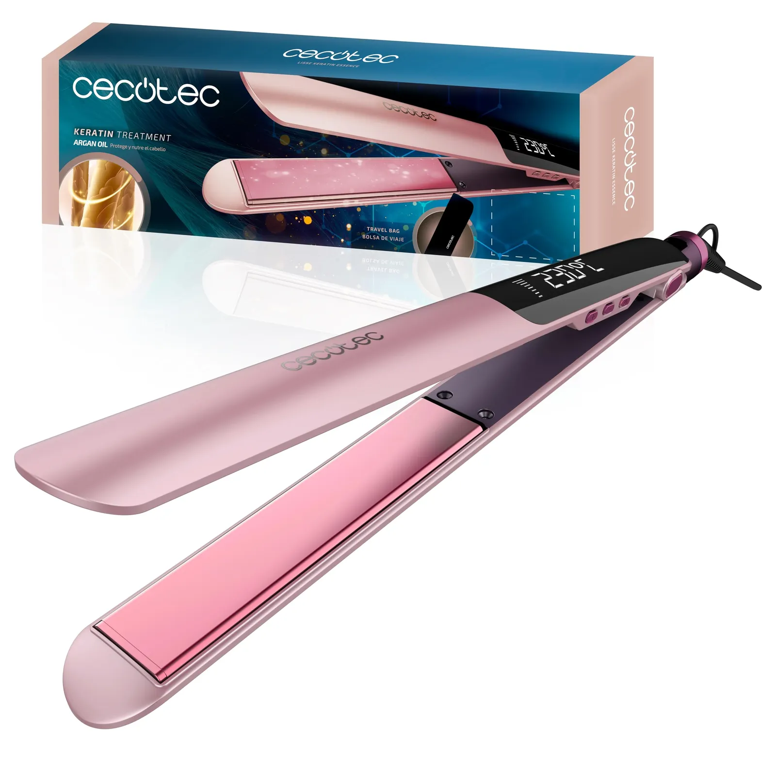 Plancha de Pelo Cecotec Lisse Keratin Essence Cotton Candy Estrecha