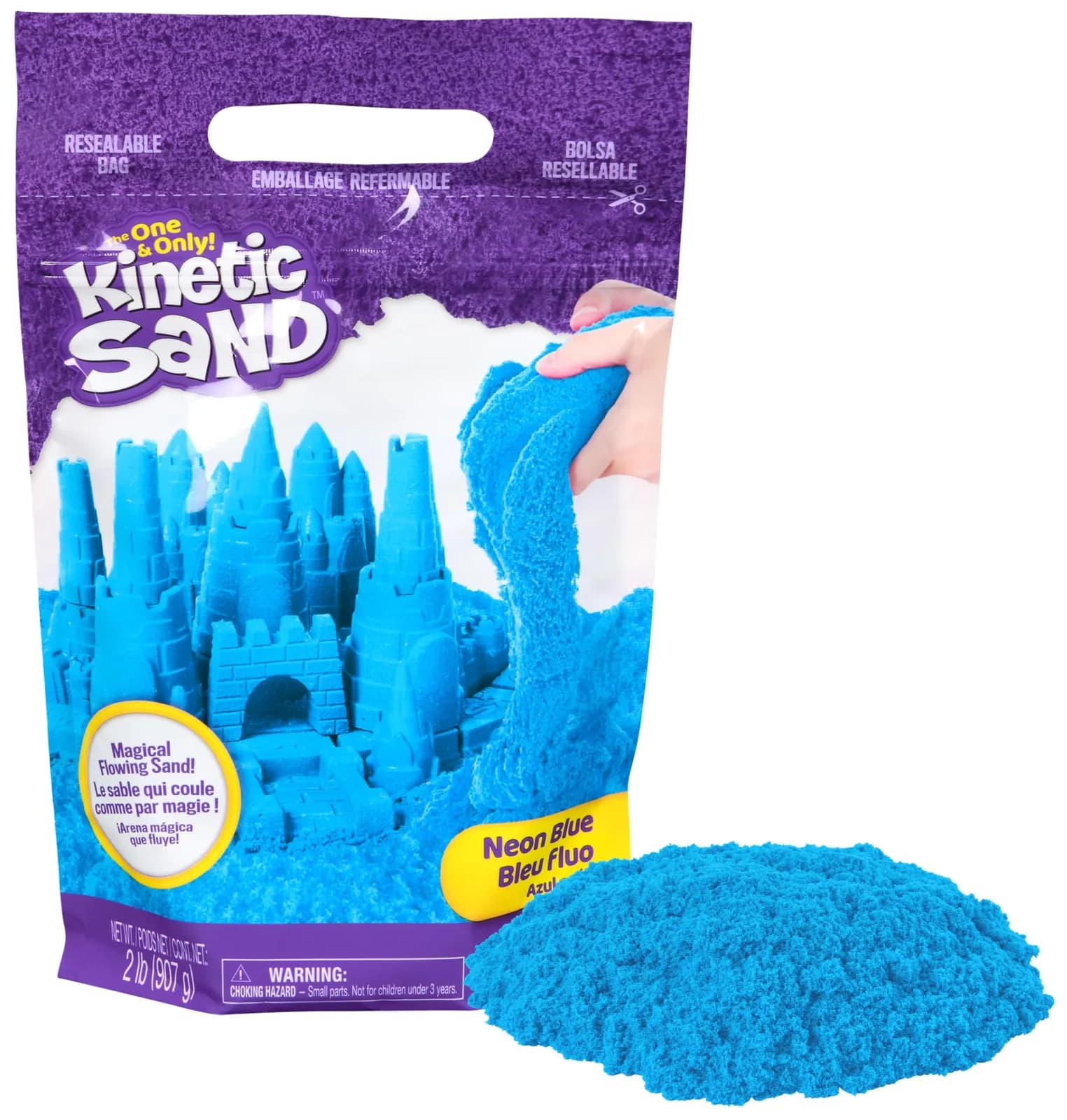 Arena Mágica Kinetic Sand Azul 907g