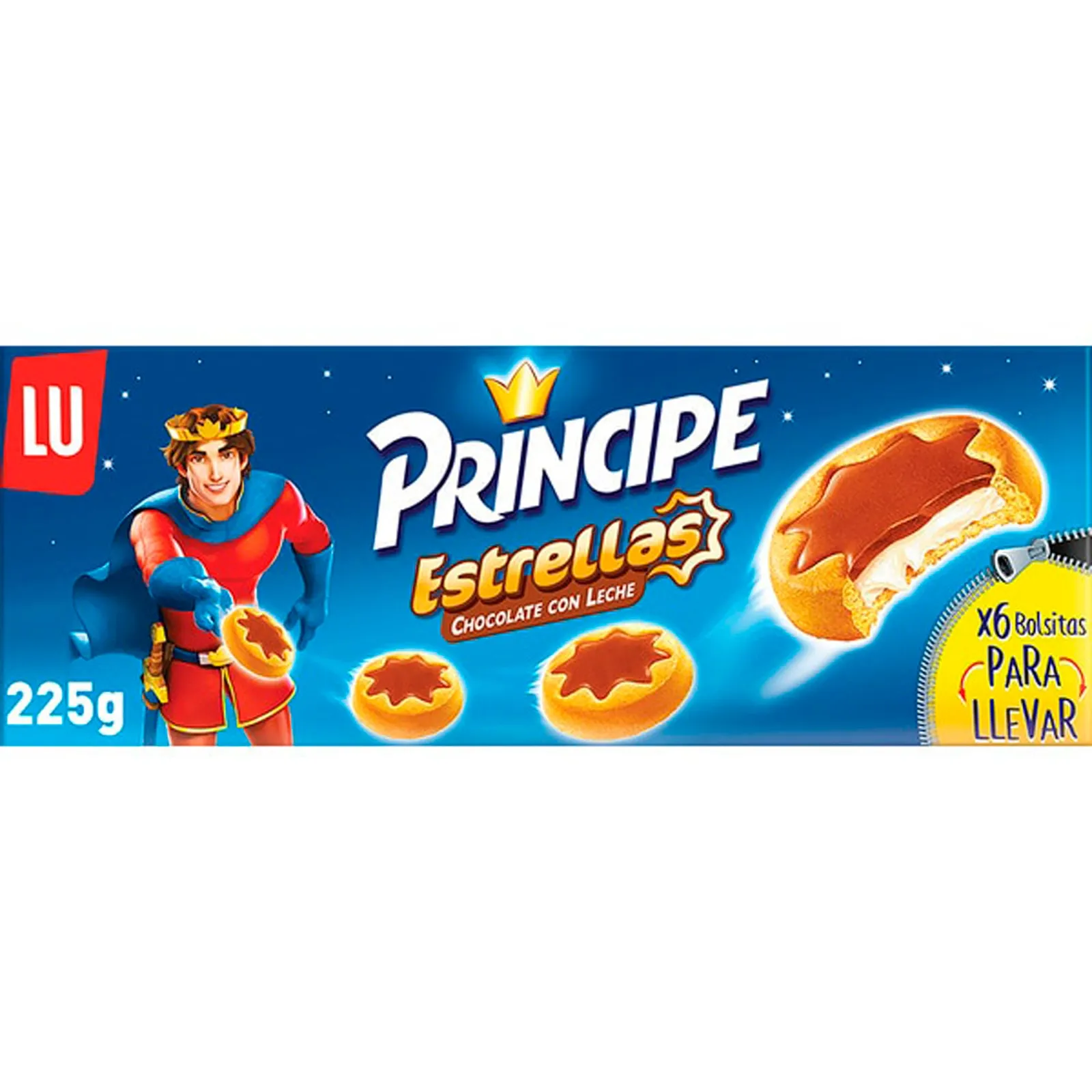 Galletas Príncipe Chocolate y Leche 225g