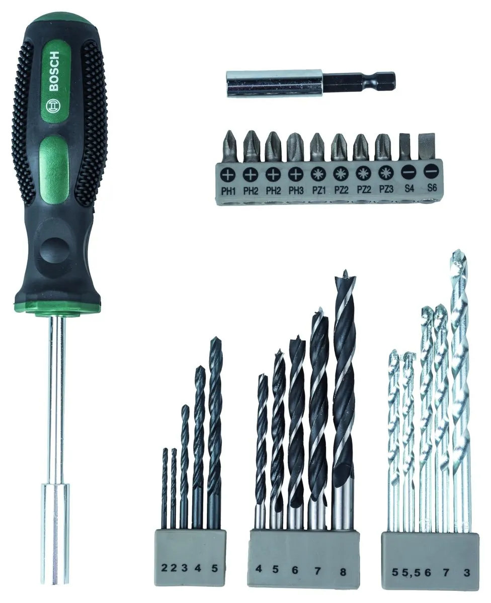 Bosch Kit 27pz Puntas y Brocas Bricolaje
