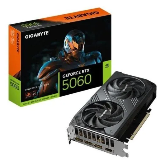 Tarjeta Gráfica Gigabyte GeForce RTX 5060 WINDFORCE MAX OC 8GB GDDR7