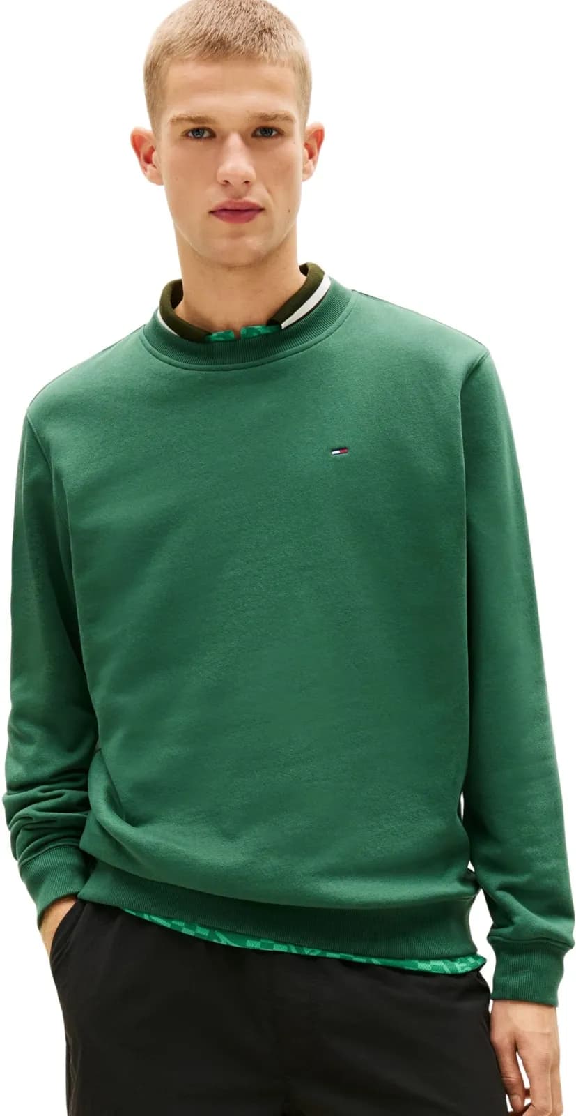 Sudadera Tommy Jeans Flag Fleece Shadow Pine