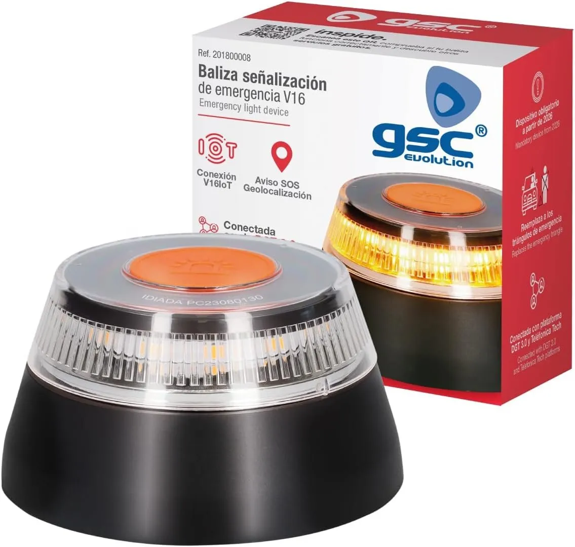 Luz de Emergencia GSC Evolution V16 Homologada DGT 3.0 con Geolocalización