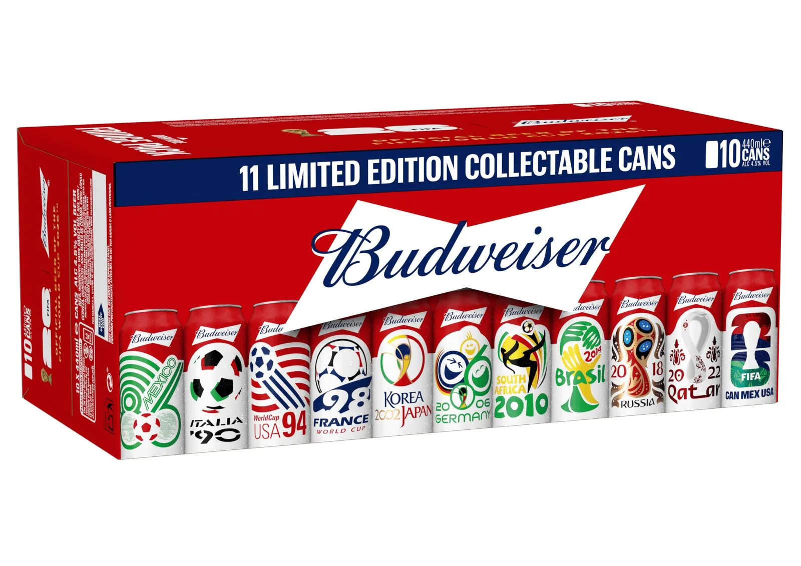 10 Latas Budweiser Budstalgia 44cl Cerveza American Lager
