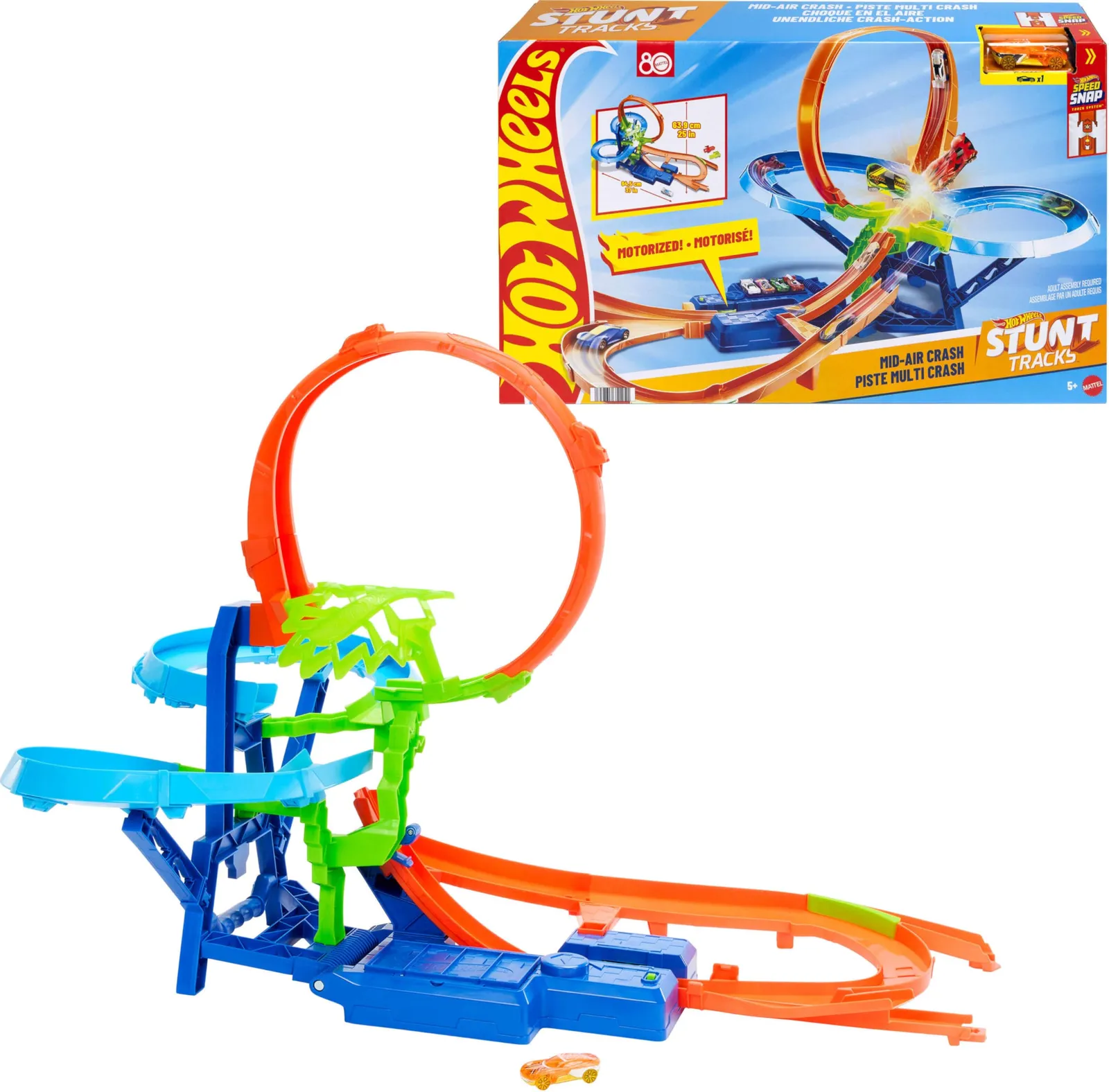 Pista de Acrobacias Hot Wheels Choque en el Aire