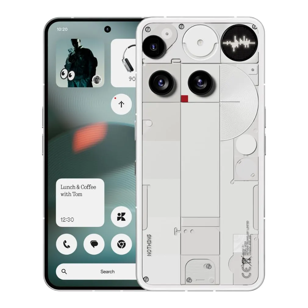 Nothing Phone (3) Blanco: 16GB/512GB, AMOLED 6.67" 120Hz, Triple Cámara 50MP, Batería Larga Duración