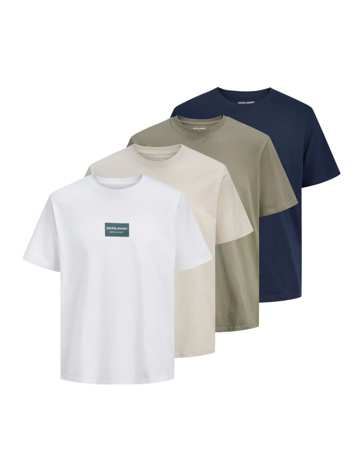 Pack 4 Camisetas Jack & Jones JJFrank Manga Corta Hombre
