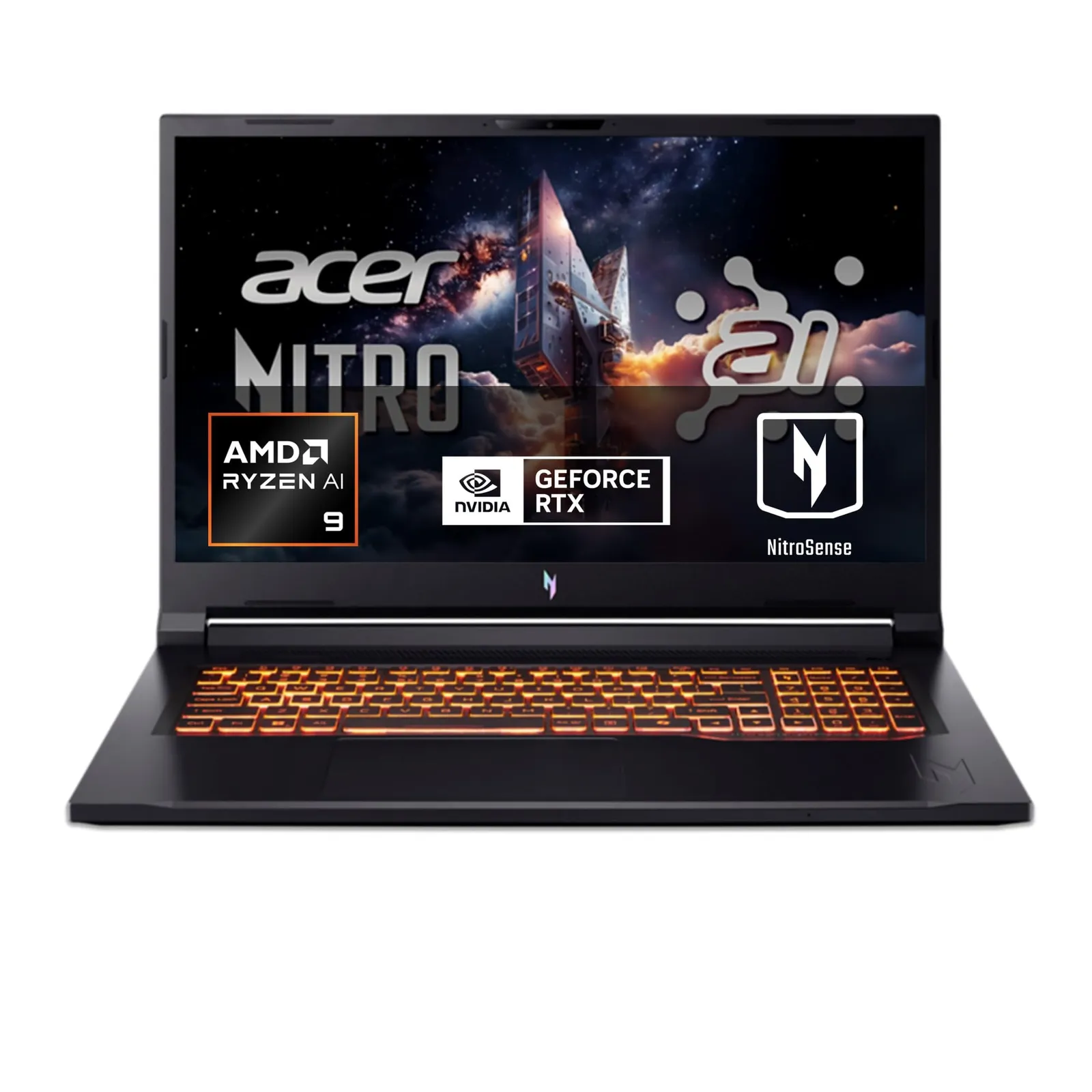 Portátil Gaming Acer Nitro V 17 AI Copilot+ PC ANV17-61 17.3" FHD IPS, Ryzen AI 9, 32GB RAM, 1TB SSD, RTX 5070, Sin SO, Teclado Es