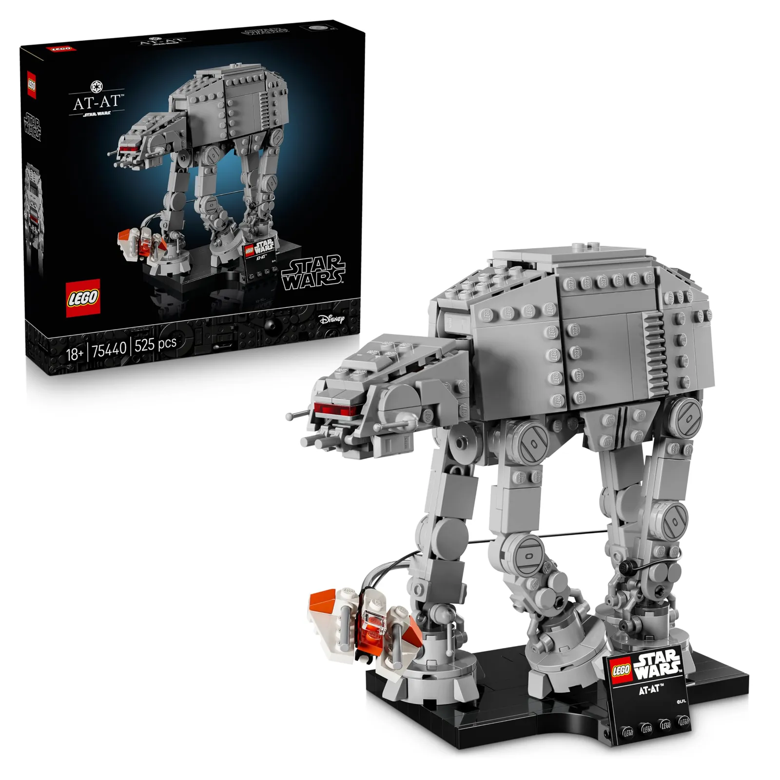 LEGO Star Wars 75440 AT-AT: Maqueta para Adultos con Speeder de Nieve y Base de Exposición