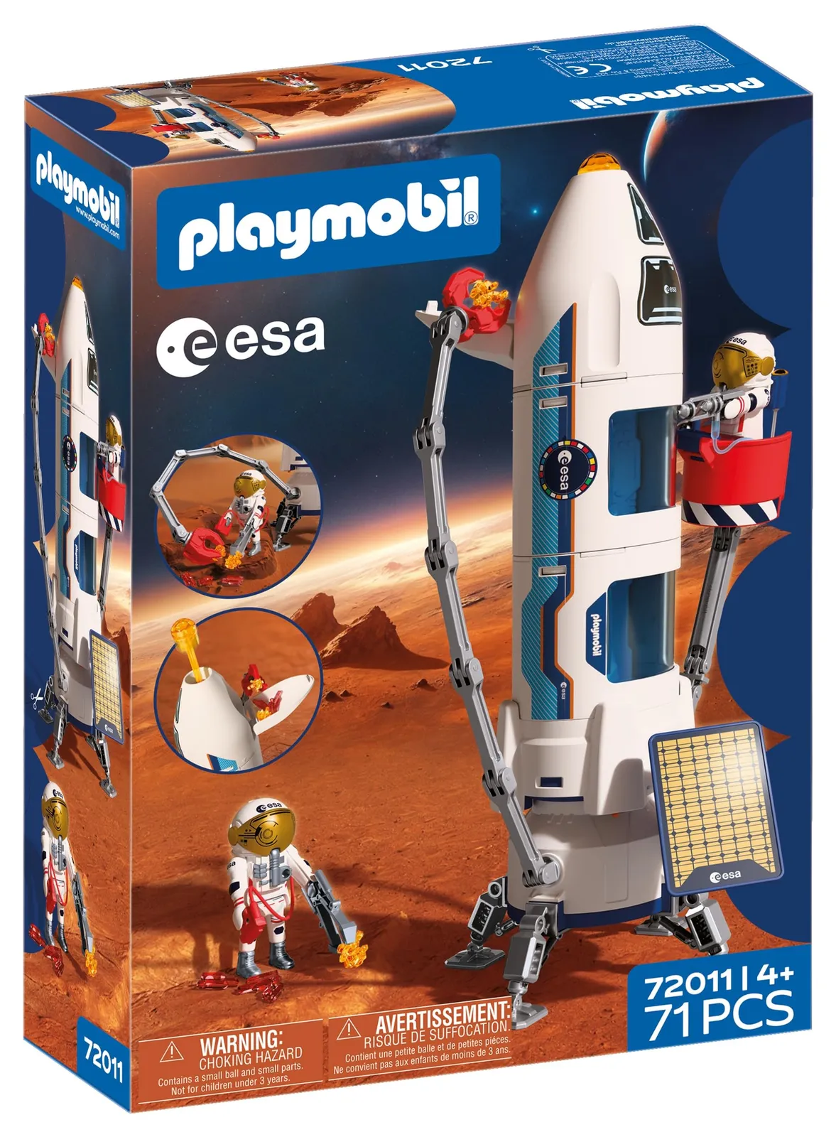 Playmobil ESA Cohete de Investigación a Marte - Set modular con astronautas
