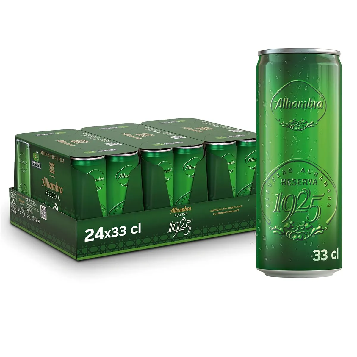 Pack 24 Latas Cerveza Alhambra Reserva 1925 (33cl)