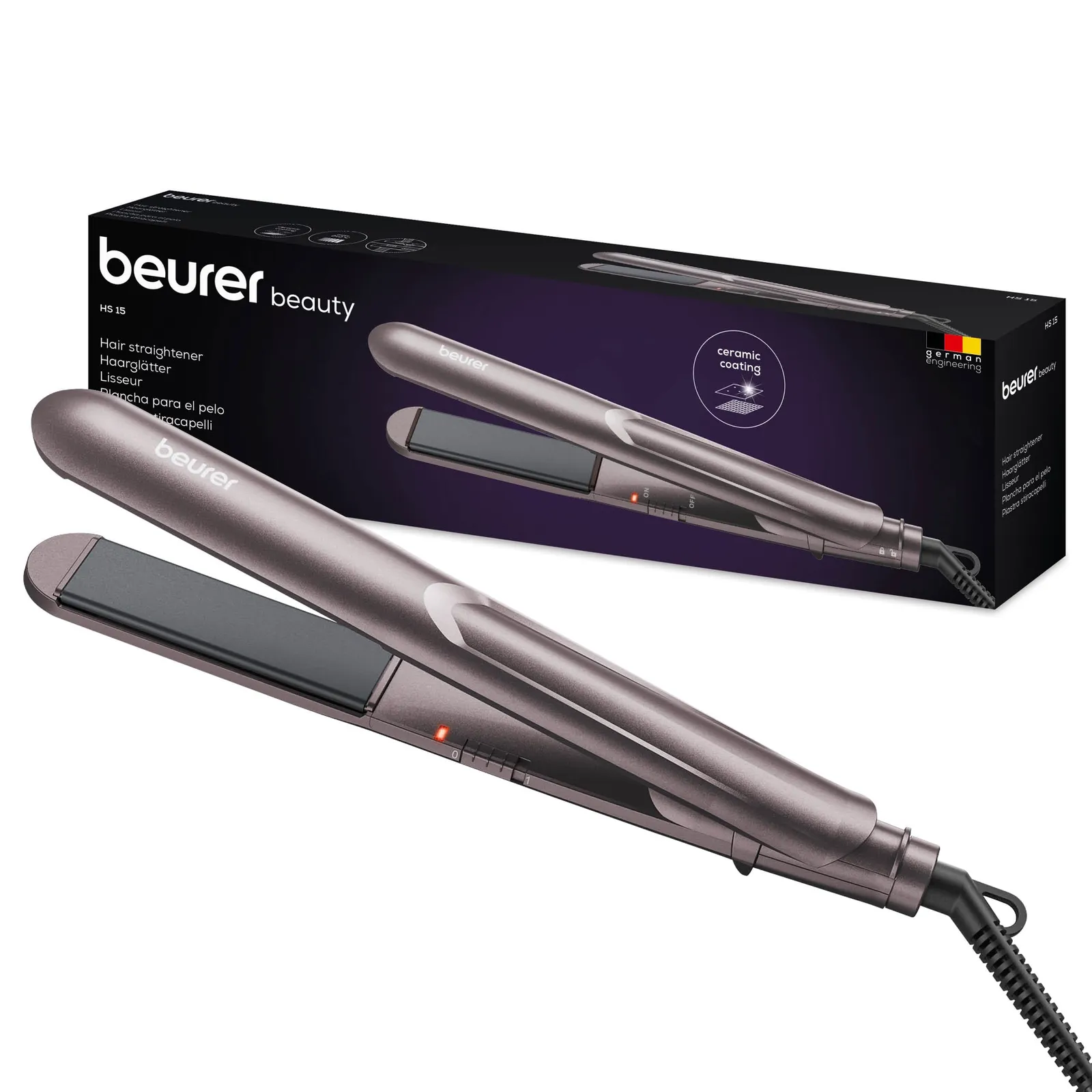 Plancha de Pelo Beurer HS 15 Cerámica Calentamiento Rápido