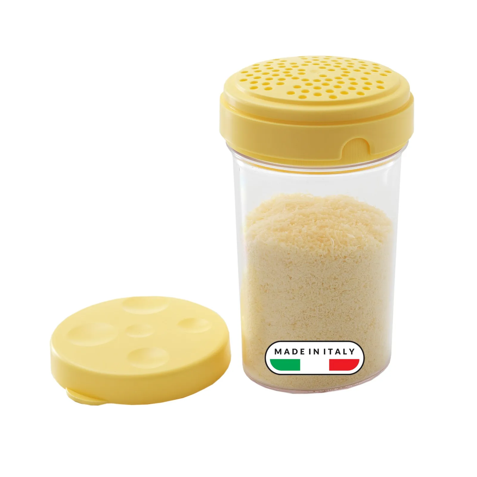 Snips Espolverador y Contenedor Queso Rallado 2en1 - 300ml, Ø8.5x14.5cm