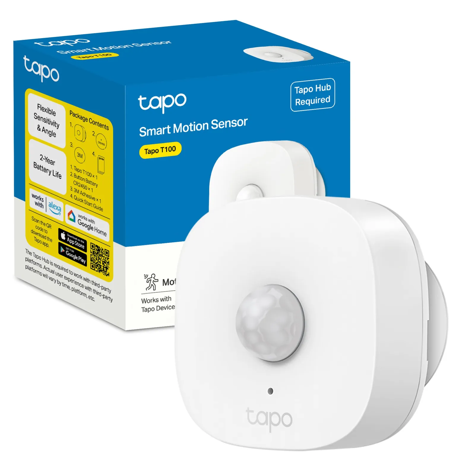 Detector de Movimiento WiFi Tapo TP-Link T100 con App y Montaje Magnético