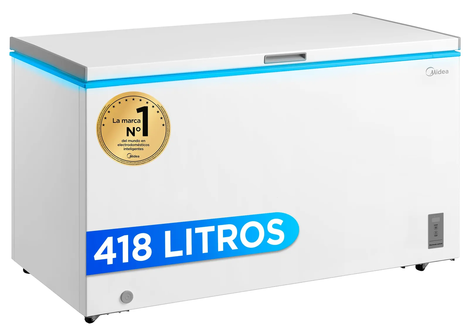 Arcón Congelador MIDEA 418L: Convertible Frigorífico, Inverter, Control Electrónico, Bajo Consumo