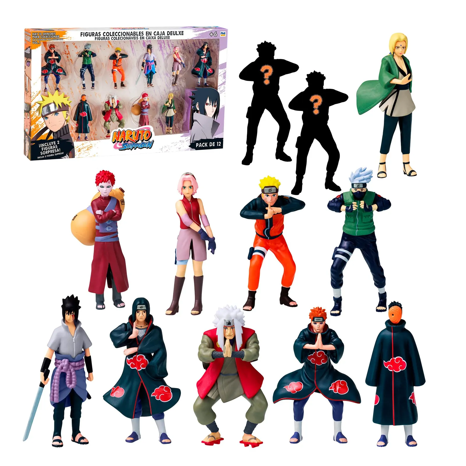 Bizak Naruto Pack Deluxe: 12 Figuras Coleccionables de 7cm