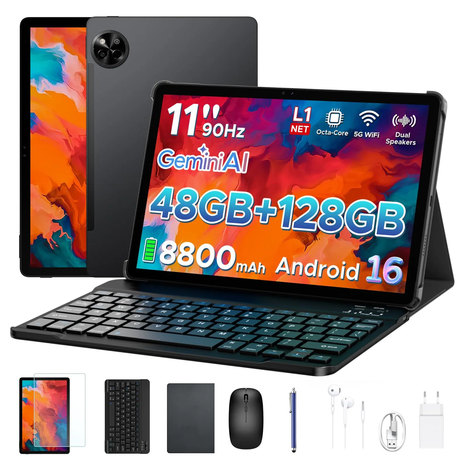 Tablet P11 11" 48GB RAM + 128GB Almacenamiento Octa-Core 90Hz